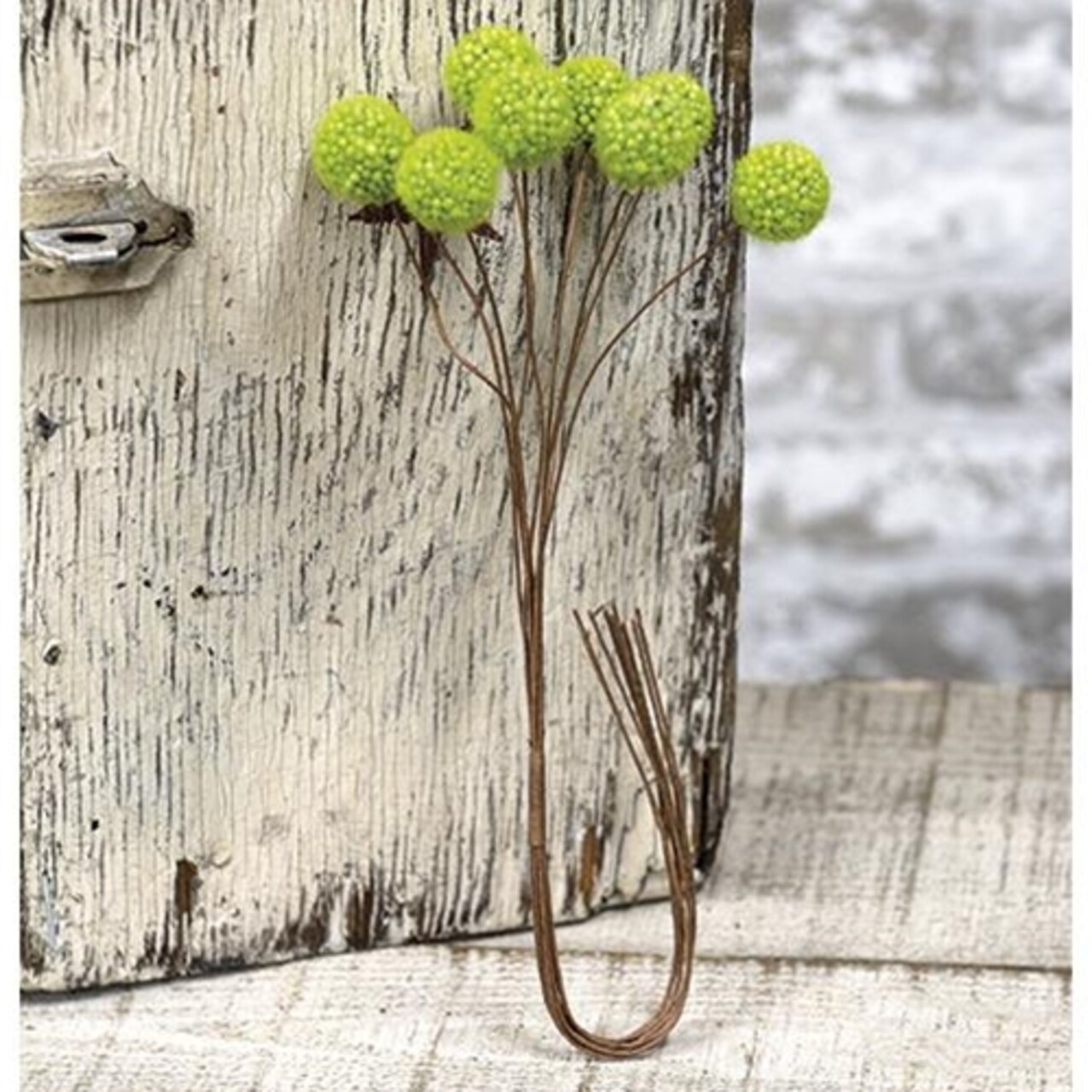 Artificial Billy Ball Bunch 16 Inch Foam Flower Rustic Arrangement Set of 4